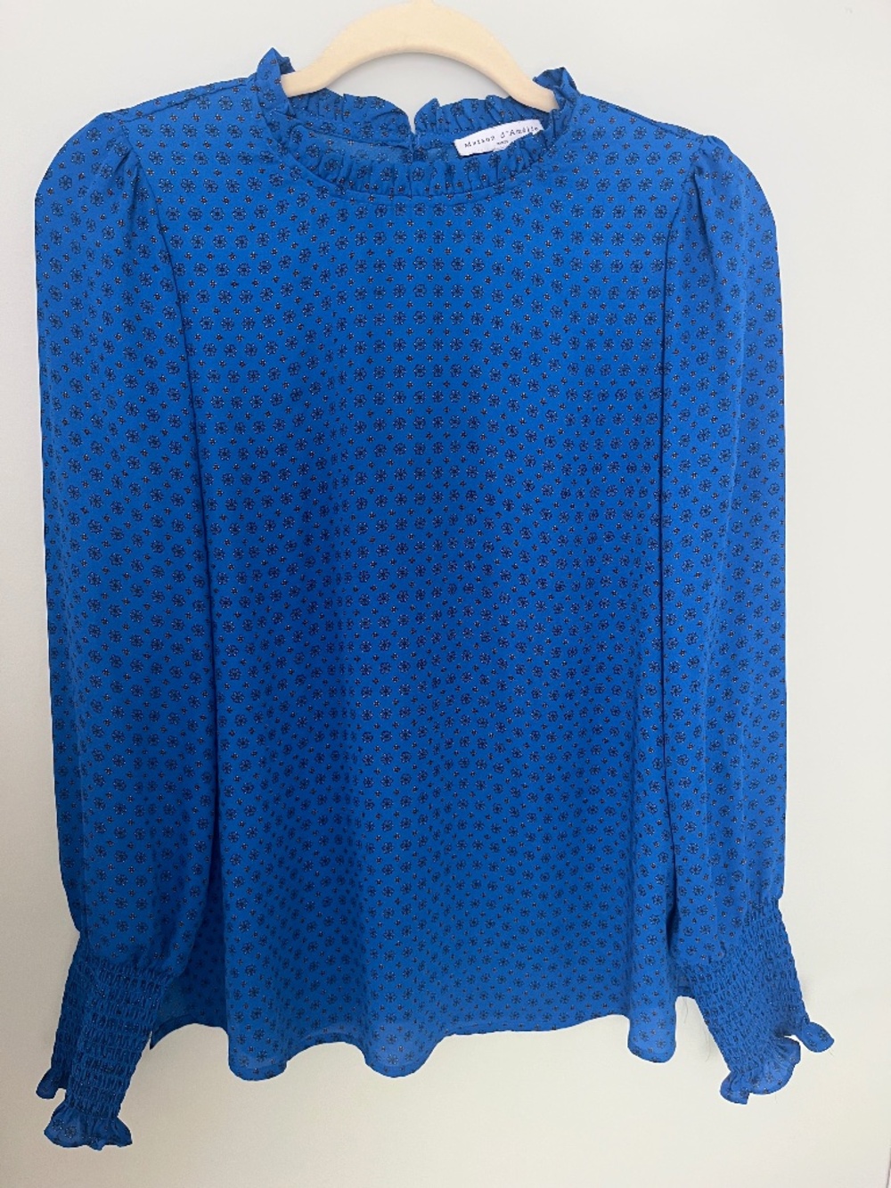Blue Maison d' Amelie long sleeve blouse Medium